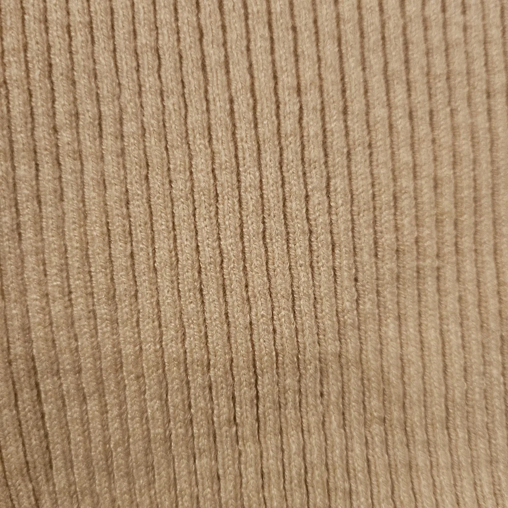 Beige Ribbed Button-Up Cardigan - Picture 3 of 5